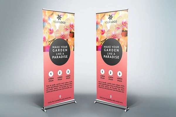 Anti-krul oprolbare stoffen banner